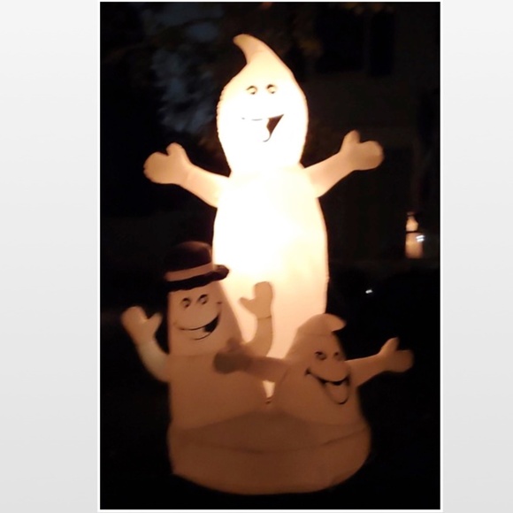2004 Vintage Air Formz Blown Inflatable Halloween 3 Ghosts Light Up 8ft Working - Picture 3 of 16